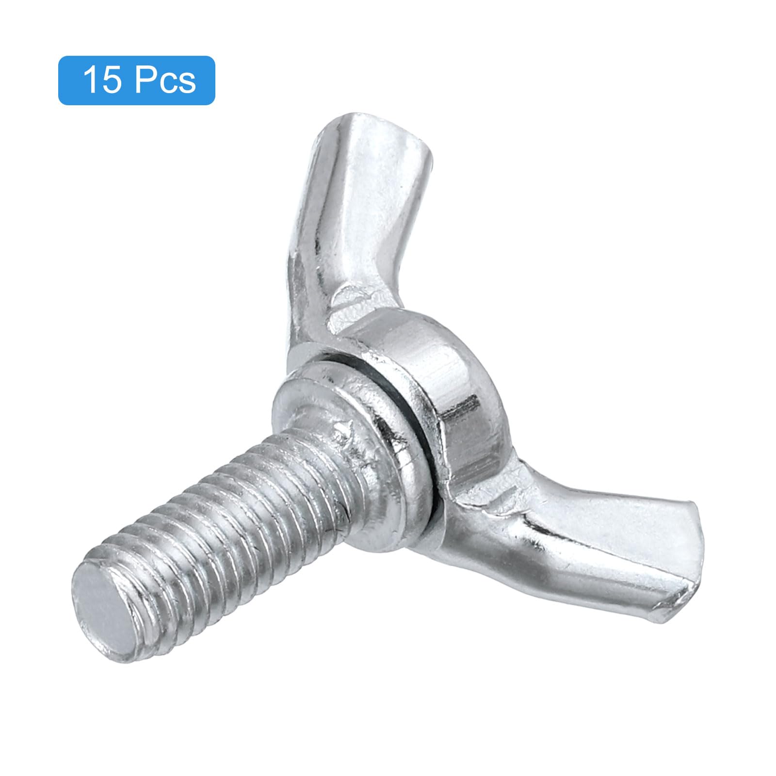 Amazon | uxcell 15個入り M5x12mm 羽根ネジ 羽根ボルト